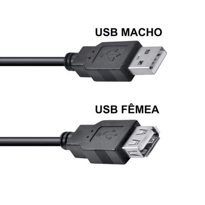 Imagem de Cabo usb extensor usb 2.0 macho + usb femea 2m le-803