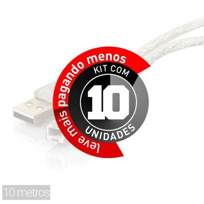Cabo Usb Impressora - 10 Metros - Kit 10 - Cirilo Cabos Imagem de Cabo Usb Impressora - 10 Metros - Kit 10