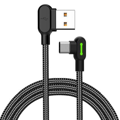 Imagem de Cabo Usb Led Carregador Usb-A x Tipo-C 2 Metros 90º Mcdodo