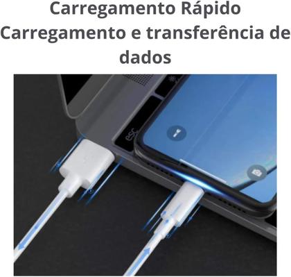 Imagem de Cabo USB Lightning Carregamento Rápido Cabo de Dados Reforçado Compatível Para Iphone PREMIUM