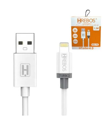 Imagem de Cabo USB Lightning Emborrachado Fast 3.1A 1,2m Hrebos HS-70