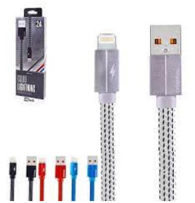 Imagem de Cabo Usb mb81210 Lightning 2.4 Para Iphone 1 metro Preto