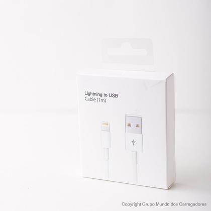 Imagem de Cabo USB Original Turbo 1 Metro Lightning Branco Compativel com Iphone5-6-6s-7-8-X-XR-11-12/ipad