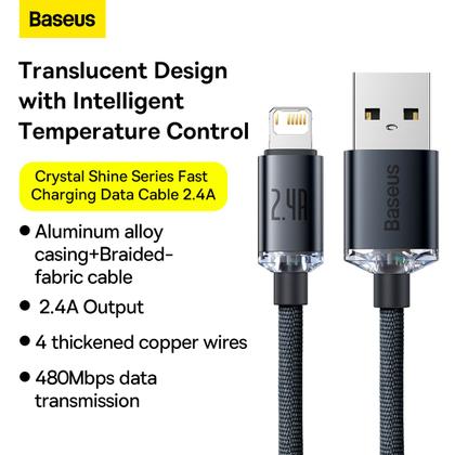 Imagem de Cabo USB para Lightning Baseus Crystal Shine 2.4A 2m