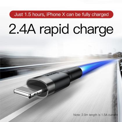 Imagem de Cabo USB para Lightning iPhone Baseus Cafule 1.5A 2m