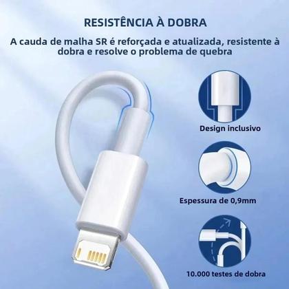Imagem de Cabo USB PD De Carregamento Rápido 35W Para iPhone XS XR 11 12 13 14 pro Max 6 7 8 SE Cabo