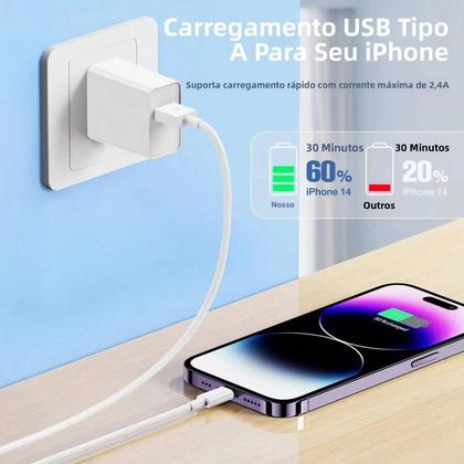 Imagem de Cabo USB PD De Carregamento Rápido 35W Para iPhone XS XR 11 12 13 14 pro Max 6 7 8 SE Cabo