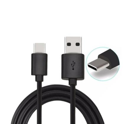 Imagem de Cabo Usb Preto Flexível 1 Metro Type C Para Moto E20