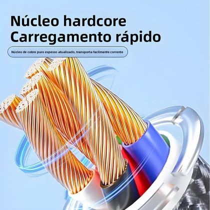 Imagem de Cabo USB Tipo C De Carregamento Rápido 100W 2 Em 1 Para iPhone 16 15 Samsung Tablet Laptop Cabo De