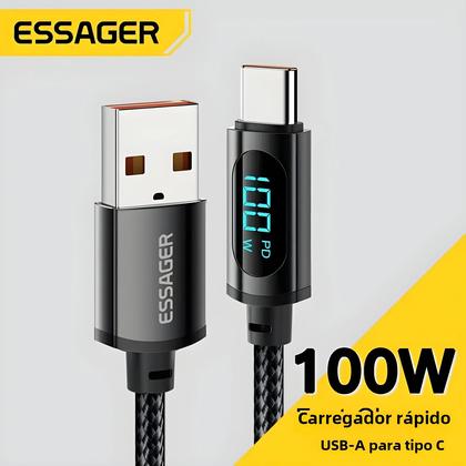 Imagem de Cabo USB Tipo C de Carregamento Rápido (66W/100W) - Compatível com Huawei, Honor, Xiaomi e Samsung