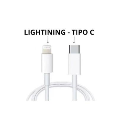 Imagem de Cabo USB Tipo C Lightning Celular Carregamento 1m Branco