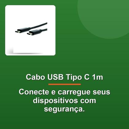 Imagem de Cabo Usb Tipo C Macho Tipo C 1m