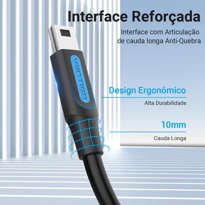 Imagem de Cabo Usb Tipo C Para Mini Usb V3 Ps3 Gps Camera 2m Vention
