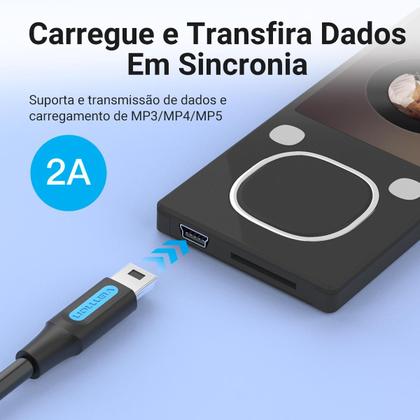 Imagem de Cabo Usb Tipo C Para Mini Usb V3 Ps3 Gps Camera 2m Vention