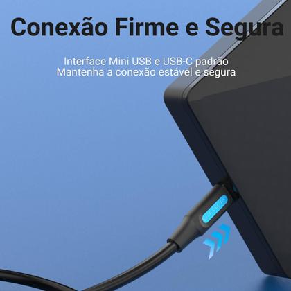 Imagem de Cabo Usb Tipo C Para Mini Usb V3 Ps3 Gps Camera 2m Vention