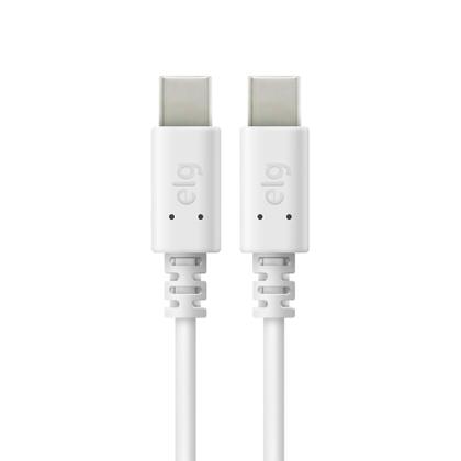 Imagem de Cabo USB Tipo-C para USB Tipo-C ELG 3A Carga e Sincronização Branco 1 Metro