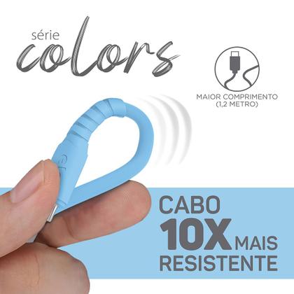 Imagem de Cabo USB TipoC, Carga Rápida 15W 3A, PVC Reforçado 10X Mais Resistente, 1,2 metro, ELG TC12T, ELG