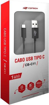 Imagem de Cabo usb-usb c 1m 2a cb-c11bk c3tech
