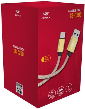 Imagem de Cabo USB-USB-C 1M CB-C200GD C3Tech