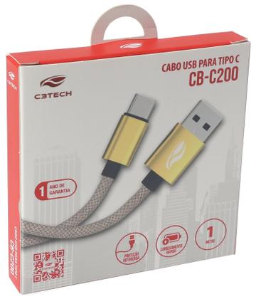 Imagem de Cabo USB-USB-C 1M CB-C200GD C3Tech