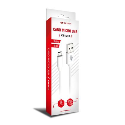Imagem de Cabo Usb X Usb-c 1m 3a Cb-c10wh Branco C3 Tech