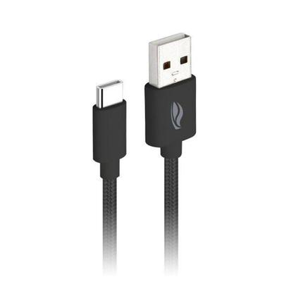 Imagem de Cabo USB X USB-C 2M 2A CB-C21BK Preto C3 TECH - C3TECH