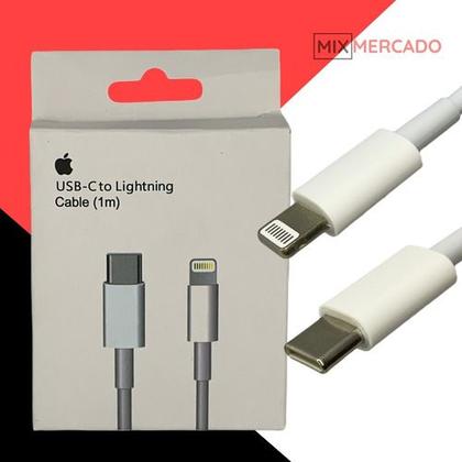Imagem de Cabo  Usbc Lightning Carregador Celular Carga Branco 1M