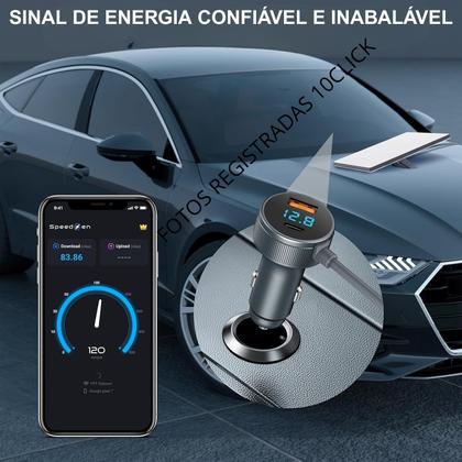 Imagem de Cabo Veicular Compativel starlinkk Mini Carro 12v/24v De Carregamento 3 em 1 DC 100W 3 metros Vedação Original Alimentac