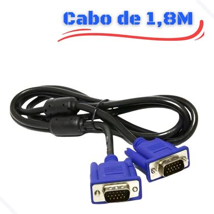 Imagem de Cabo Vga Monitor Lcd Pc Tv Projetor 1.5 Metros Blindado vga02