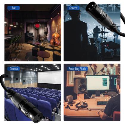 Imagem de Cabo XLR Cabo de microfone Elecan 30m Heavy Duty Balanced