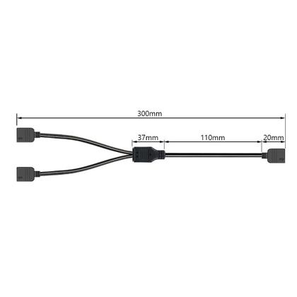 Imagem de Cabo Y Adaptador ARGB Divisor 5V 3 Pinos 1 Para 2 Saídas
