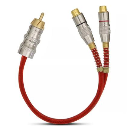 Imagem de Cabo Y Prime Plug De Metal 5mm Vermelho 1f 20cm Svart
