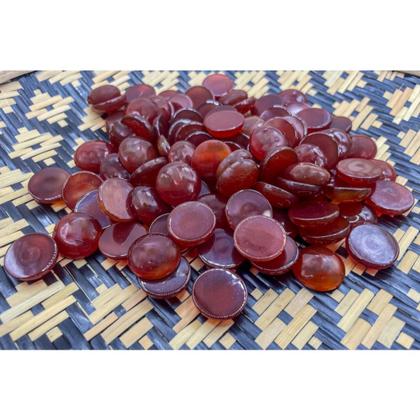 Imagem de Cabochão Pedra Ágata Vermelha (18mm / 10 peças) pedras naturais