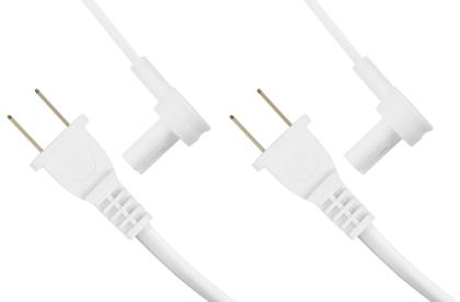 Imagem de Cabos de alimentação Vebner Extra Short, pacote com 2 unidades para Sonos Era 100/300