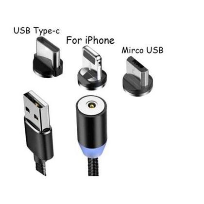 Imagem de cabos magnético com 3 entradas V8/tipo-c/iPhone v3 envio imediato