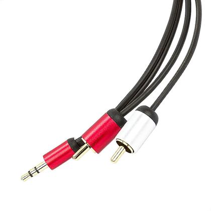 Imagem de Cabos P2 Estereo Rca Profissional - 2 Metros - Kit Com 5