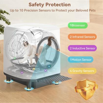Imagem de CABZOON Caixa de Areia Automática Autolimpante para Gatos 90 L com WiFi