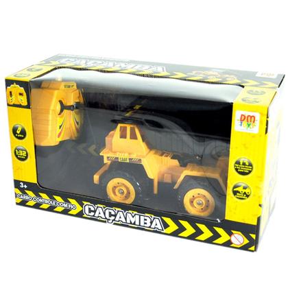 Imagem de Caçamba Carrinho De Controle Com Fio Brinquedo Trator 1:32