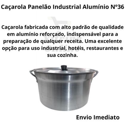 Imagem de Caçarola Alumínio Hotel nº36 36cm - Panela Industrial