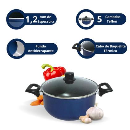 Imagem de CAÇAROLA ANTIADERENTE Nº 24 c/ TAMPA DE VIDRO