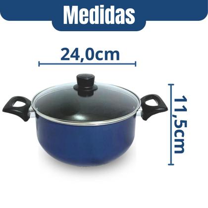 Imagem de CAÇAROLA ANTIADERENTE Nº 24 c/ TAMPA DE VIDRO