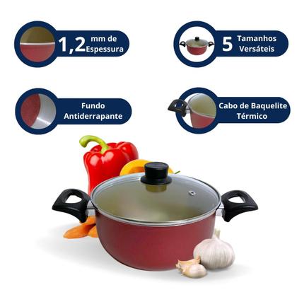Imagem de CAÇAROLA ANTIADERENTE Nº 24 c/ TAMPA DE VIDRO