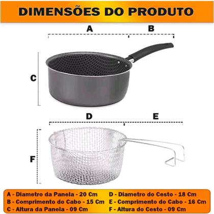 Imagem de Caçarola Cerâmica e Titânio Fritadeira Master