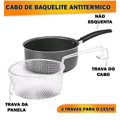 Imagem de Caçarola Cozinha Fritadeira Cerâmica e Titânio Master