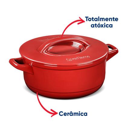 Imagem de Caçarola de Cerâmica Duo+ 28cm 6L Pomodoro Ceraflame