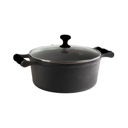 Imagem de Caçarola de Ferro Alça Silicone Preto Tampa Vidro 4,7L 24cm