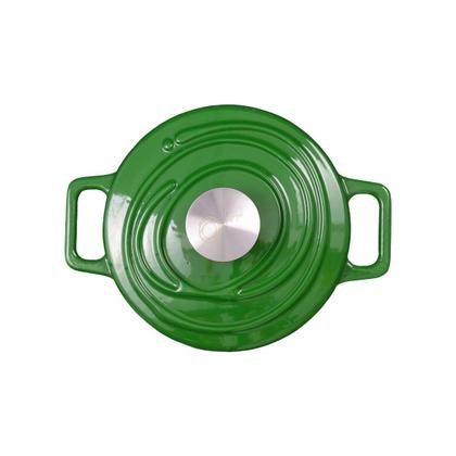 Imagem de Caçarola de Ferro Fundido Esmaltado Aroma 18 cm Verde Oxford