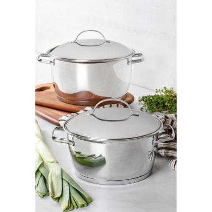 Imagem de Caçarola Funda Tramontina Allegra em Aço Inox com Fundo Triplo 18 cm 2,2 L