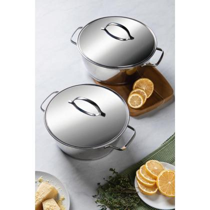 Imagem de Caçarola Funda Tramontina Allegra em Aço Inox com Fundo Triplo 18 cm 2,2 L