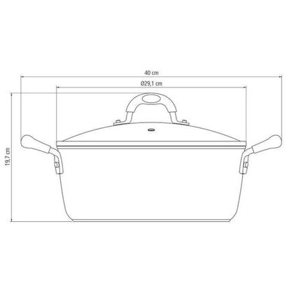 Imagem de Caçarola Grande Tampa Vidro Mônaco 28cm Induction Tramontina